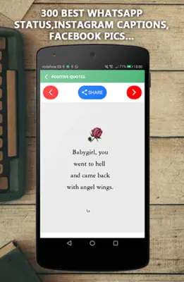 Inspirational & Positive Quote android App screenshot 2